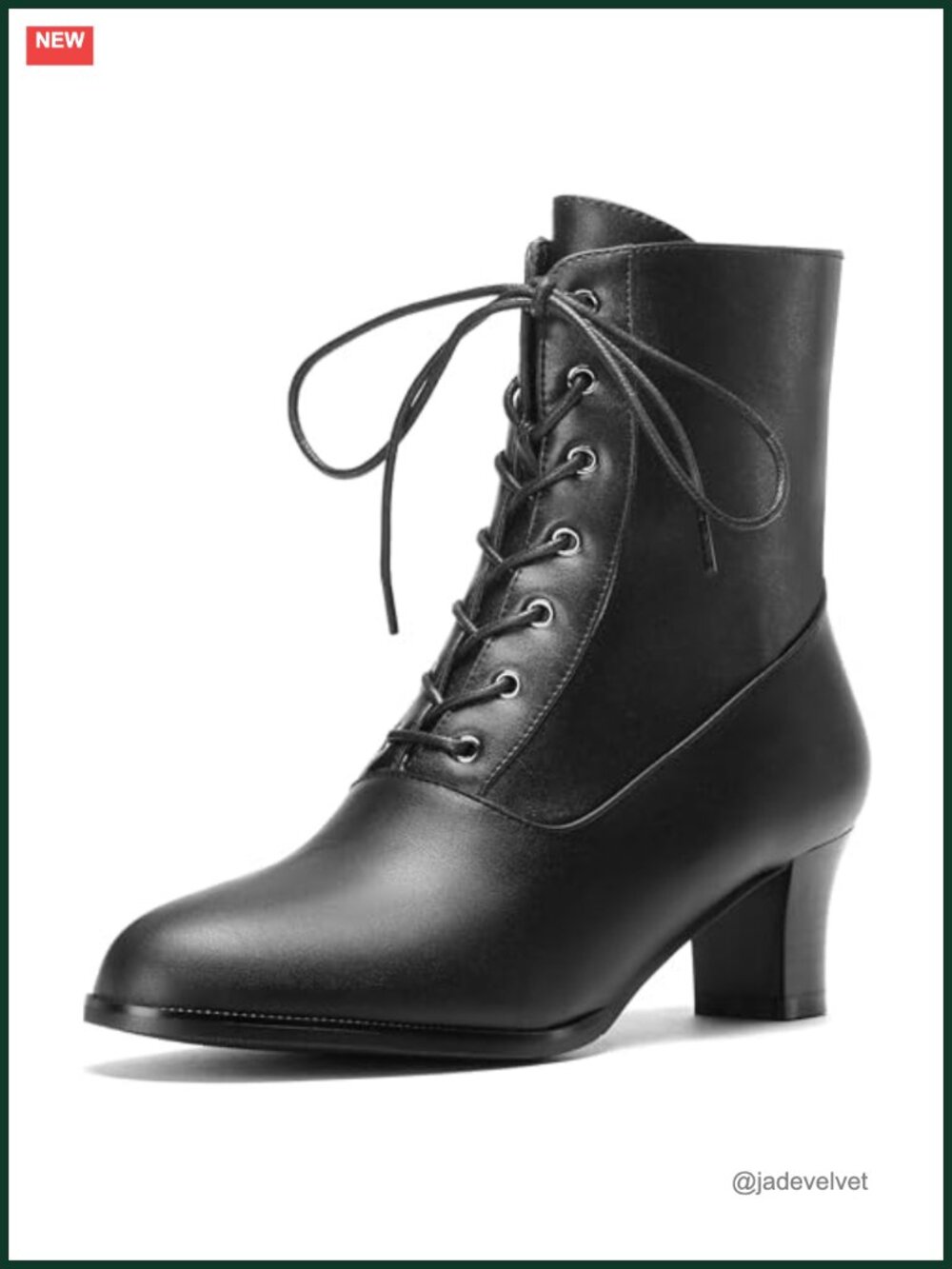Victorian Lace Up Ankle Boots Witch Steampunk Cosplay Booties